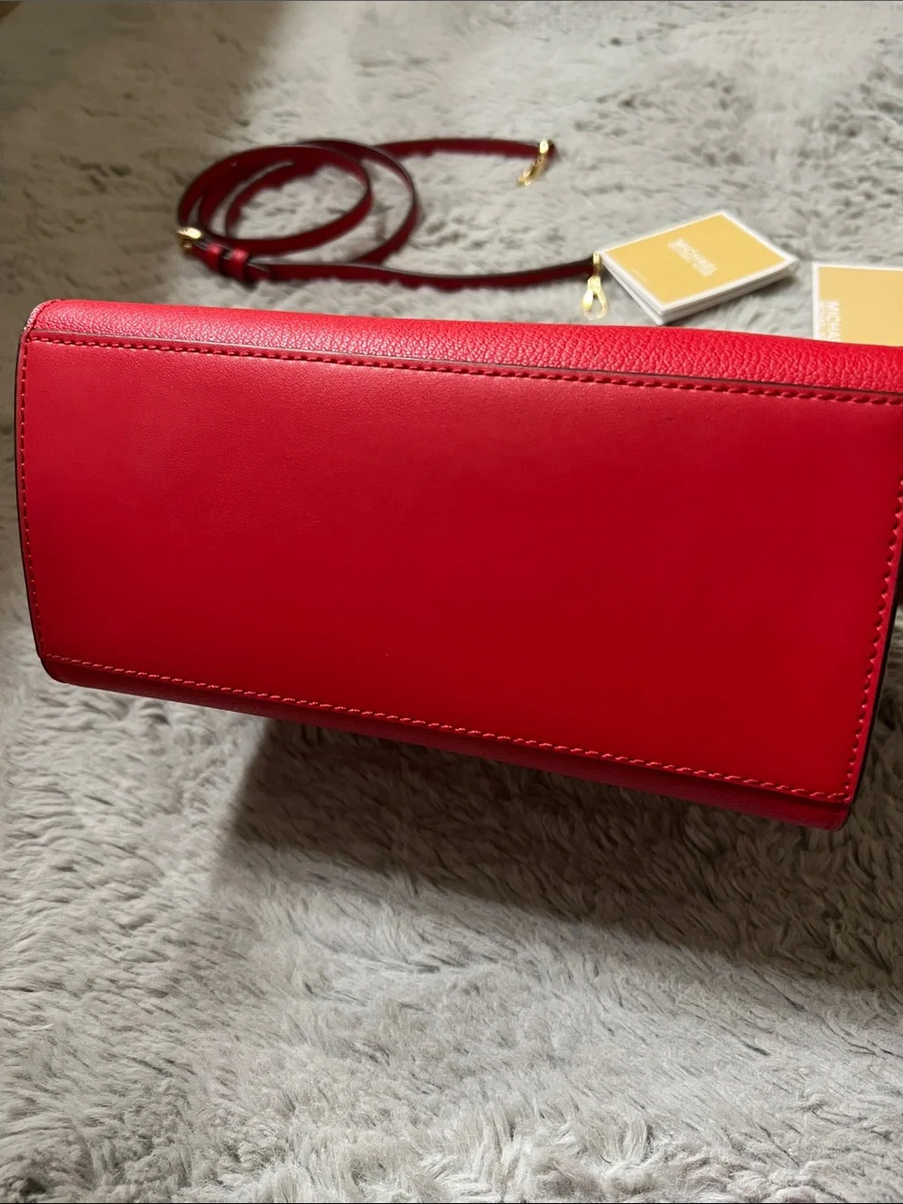 Michael Kors Avril Small Leather Top-Zip Satchel